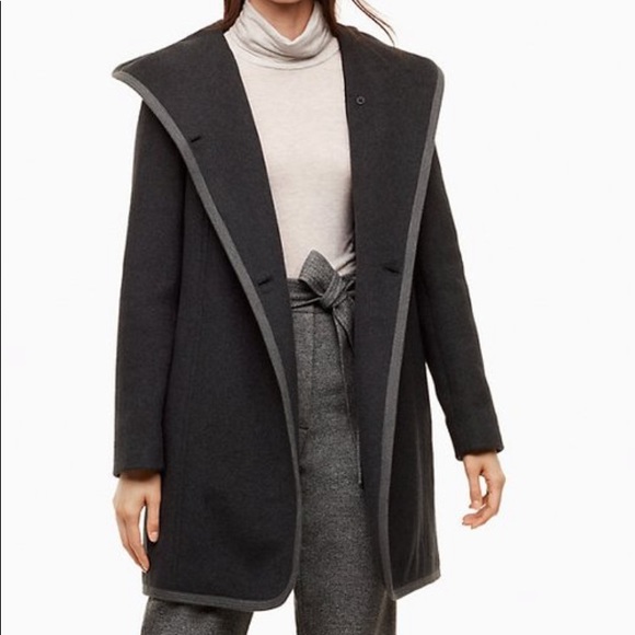 Aritzia Wilfred Borda Coat In Dark Greyish black - Picture 1 of 3
